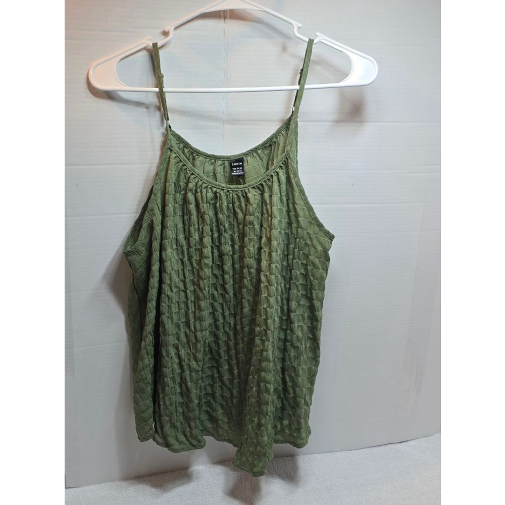 Women's SHEIN Green Textured Tank Top XL